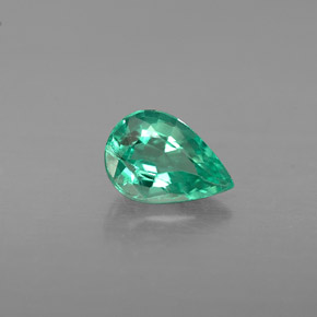 Esmeralda verde natural 0,40ct, formato de pêra, VS-SI