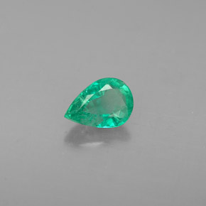 Esmeralda verde natural 0,41ct, formato de pêra, VS-SI