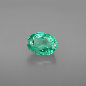 Esmeralda verde natural 1,20ct, corte oval, SI-I1