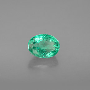 Esmeralda verde natural 1,20ct, corte oval, SI-I1