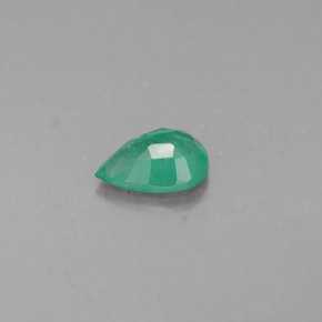 Esmeralda verde natural 0,49ct, formato de pêra, SI-I1