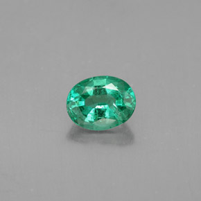 Esmeralda verde natural 0,51ct, corte oval, VS-SI