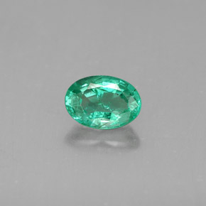 Esmeralda verde natural 0,49ct, corte oval, SI