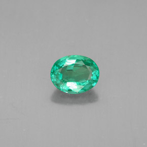 Esmeralda verde natural 0,64ct, corte oval, VS-SI