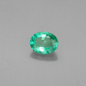 Esmeralda verde natural 0,64ct, corte oval, VS-SI