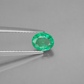 Esmeralda Verde Natural 0.74ct, Corte Oval, VS-SI