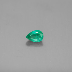 Esmeralda verde natural 0,43ct, formato de pêra, SI