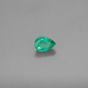 Esmeralda verde natural 0,43ct, formato de pêra, SI