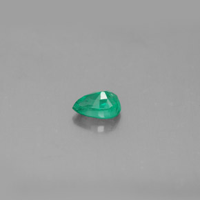 Esmeralda verde natural 0,43ct, formato de pêra, SI