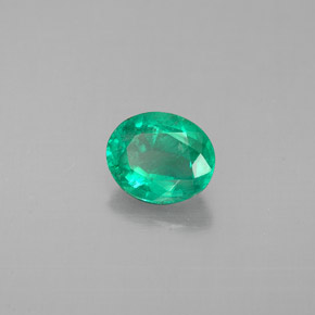 Esmeralda verde natural 0,56ct, corte oval, VS-SI
