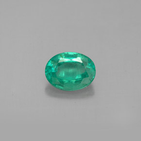 Esmeralda verde natural 0,60ct, corte oval, VS-SI