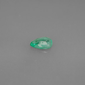 Esmeralda verde natural 0,31ct, formato de pêra, VS-SI