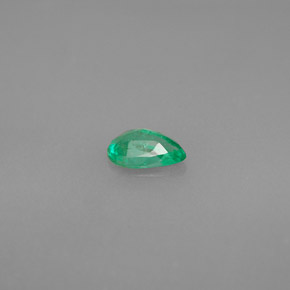 Esmeralda verde natural 0,28ct, formato de pêra, VS-SI