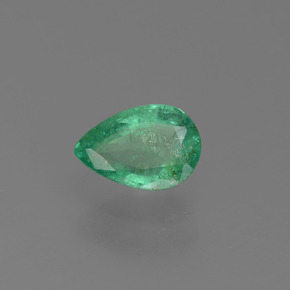 Esmeralda verde natural 0,43ct, formato de pêra, VS-SI