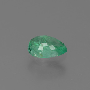 Esmeralda verde natural 0,43ct, formato de pêra, VS-SI
