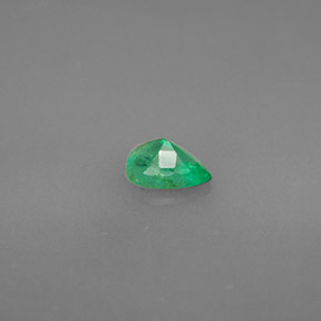 Esmeralda verde natural 0,35ct, formato de pêra, VS-SI
