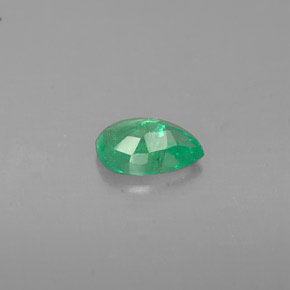 Esmeralda verde natural 0,33ct, formato de pêra, VS-SI