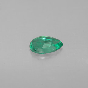 Esmeralda verde natural 0,32ct, formato de pêra, VS-SI
