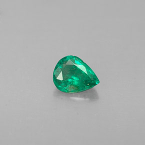 Esmeralda verde natural 0,27ct, formato de pêra, VS-SI