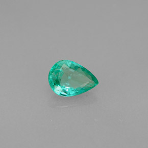 Esmeralda verde natural 0,34ct, formato de pêra, VS-SI