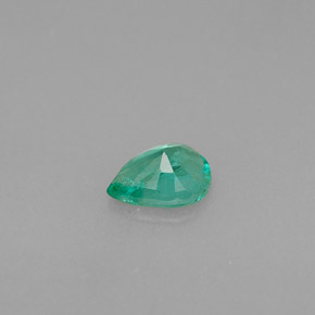 Esmeralda verde natural 0,34ct, formato de pêra, VS-SI