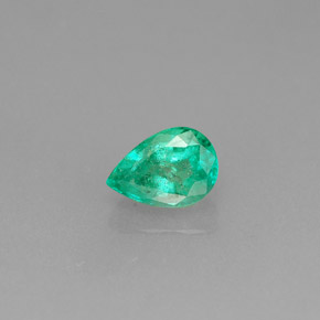 Esmeralda verde natural 0,46ct, formato de pêra, VS-SI