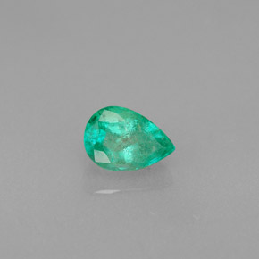 Esmeralda verde natural 0,46ct, formato de pêra, VS-SI