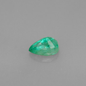 Esmeralda verde natural 0,46ct, formato de pêra, VS-SI