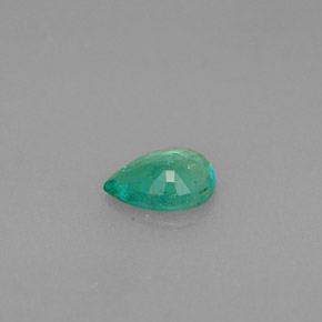 Esmeralda verde natural 0,34ct, formato de pêra, VS-SI