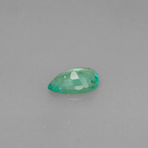 Esmeralda verde natural 0,29ct, formato de pêra, VS-SI