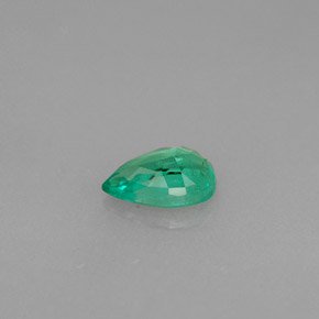 Esmeralda verde natural 0,34ct, formato de pêra, VS-SI
