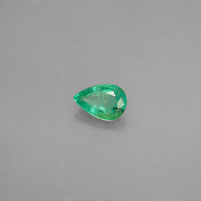 Esmeralda verde natural 0,31ct, formato de pêra, SI