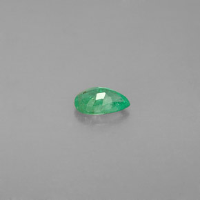 Esmeralda verde natural 0,31ct, formato de pêra, SI