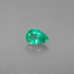 Esmeralda verde natural 0,43ct, formato de pêra, VS-SI