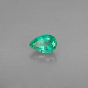 Esmeralda verde natural 0,43ct, formato de pêra, VS-SI