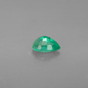 Esmeralda verde natural 0,43ct, formato de pêra, VS-SI