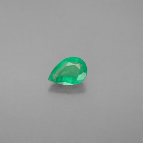 Esmeralda verde natural 0,35ct, formato de pêra, SI