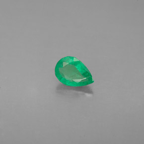 Esmeralda verde natural 0,35ct, formato de pêra, SI