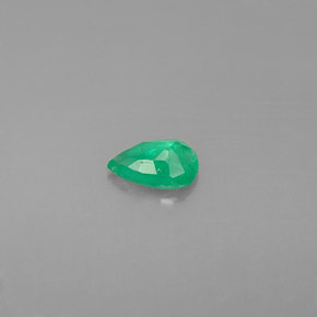 Esmeralda verde natural 0,31ct, formato de pêra, SI-I1
