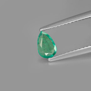 Esmeralda Verde Natural 0.36ct, Formato de pêra, VS-SI