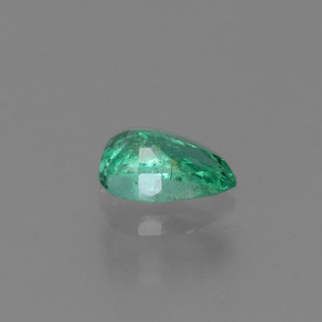 Esmeralda verde natural 0,41ct, formato de pêra, VS-SI