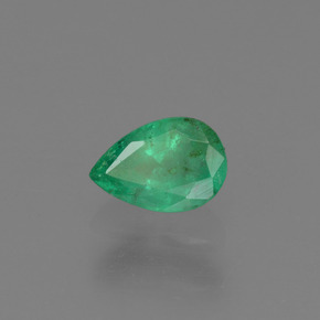 Esmeralda verde natural 0,42ct, formato de pêra, SI