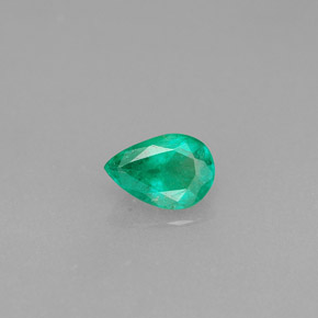 Esmeralda verde natural 0,33ct, formato de pêra, VS-SI