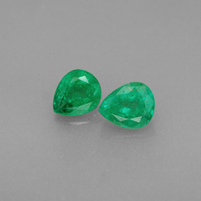 Pedras preciosas de esmeralda verde natural de  ct, formato de pêra, VS-SI