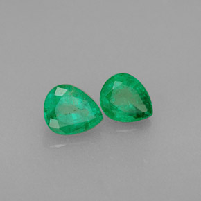 Pedras preciosas de esmeralda verde natural de  ct, formato de pêra, VS-SI