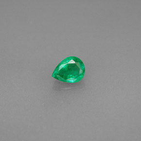 Esmeralda verde natural 0,30ct, formato de pêra, VS-SI