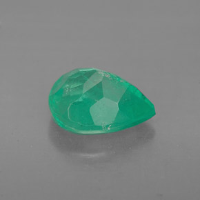 Esmeralda verde natural 1,58ct, formato de pêra, VS-SI