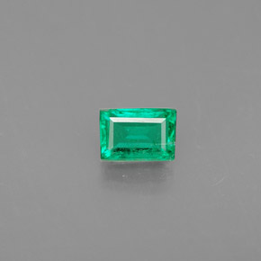 Esmeralda verde natural 0,33ct, baguete, VS-SI