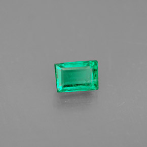 Esmeralda verde natural 0,33ct, baguete, VS-SI