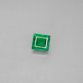 Esmeralda verde natural 0,40ct, baguete, VS-SI